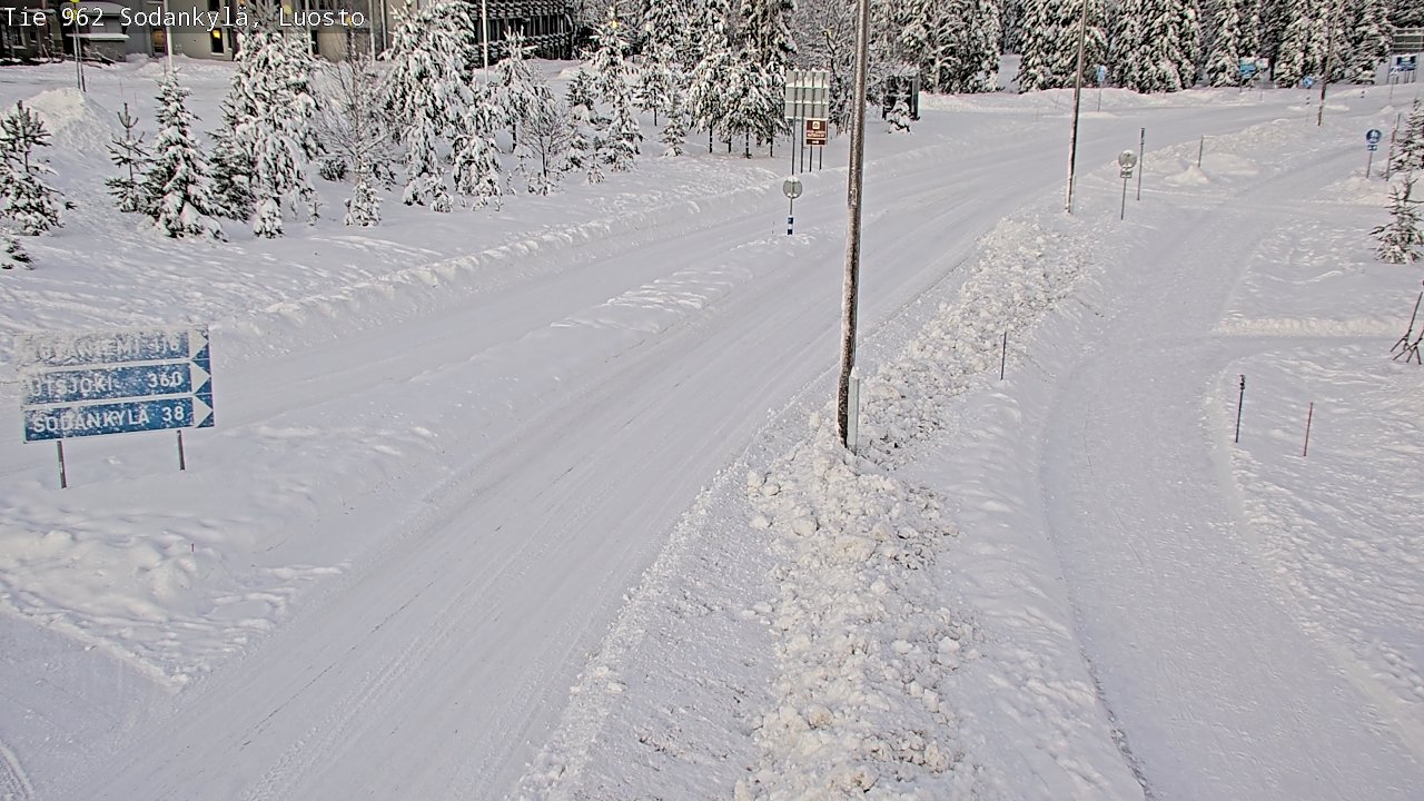 Weather Camera Image Väg 962 Sodankylä, Luosto, Sodankylä, Lappi