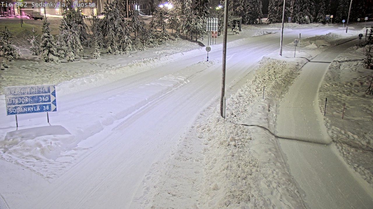 Weather Camera Image Väg 962 Sodankylä, Luosto, Sodankylä, Lappi