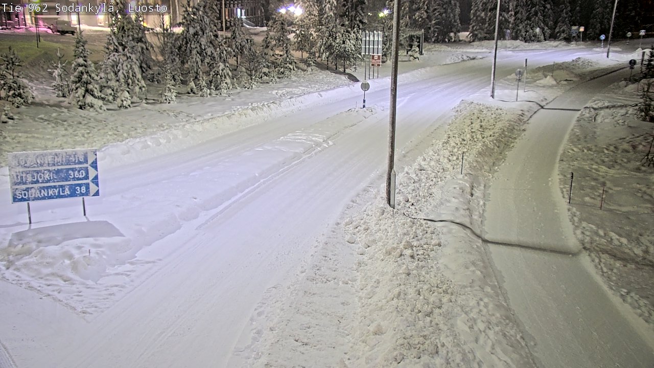 Weather Camera Image Väg 962 Sodankylä, Luosto, Sodankylä, Lappi