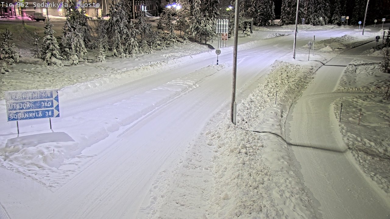 Weather Camera Image Väg 962 Sodankylä, Luosto, Sodankylä, Lappi
