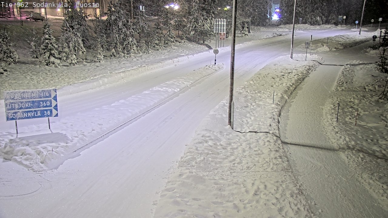 Weather Camera Image Väg 962 Sodankylä, Luosto, Sodankylä, Lappi