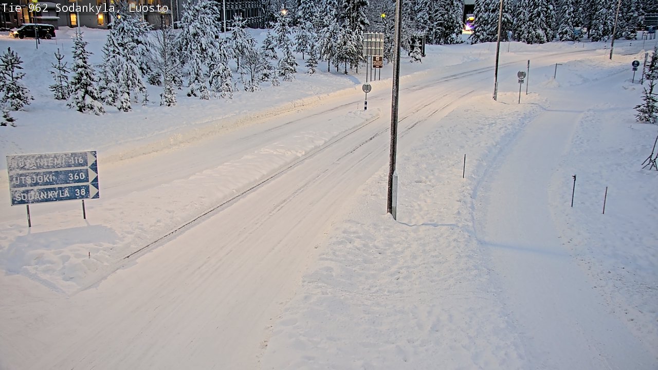 Weather Camera Image Väg 962 Sodankylä, Luosto, Sodankylä, Lappi