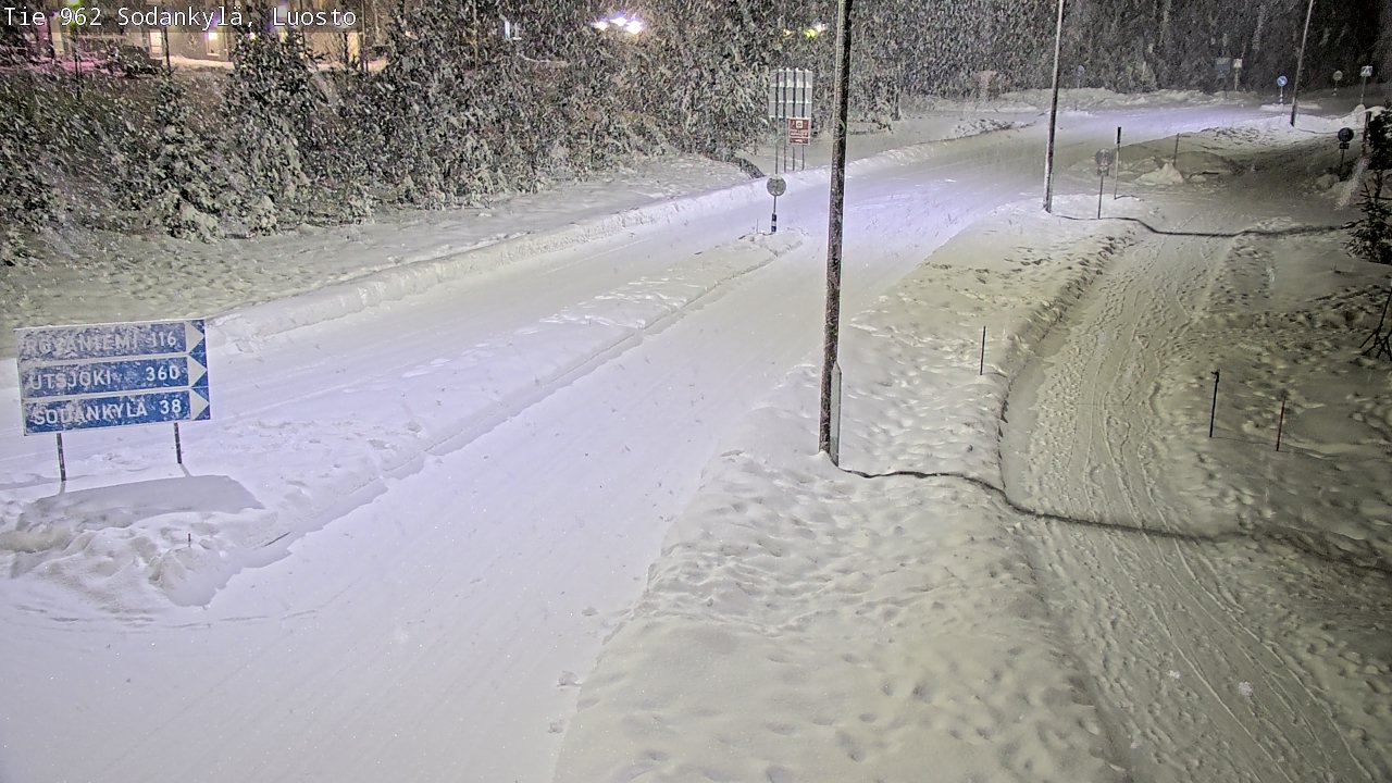 Weather Camera Image Väg 962 Sodankylä, Luosto, Sodankylä, Lappi