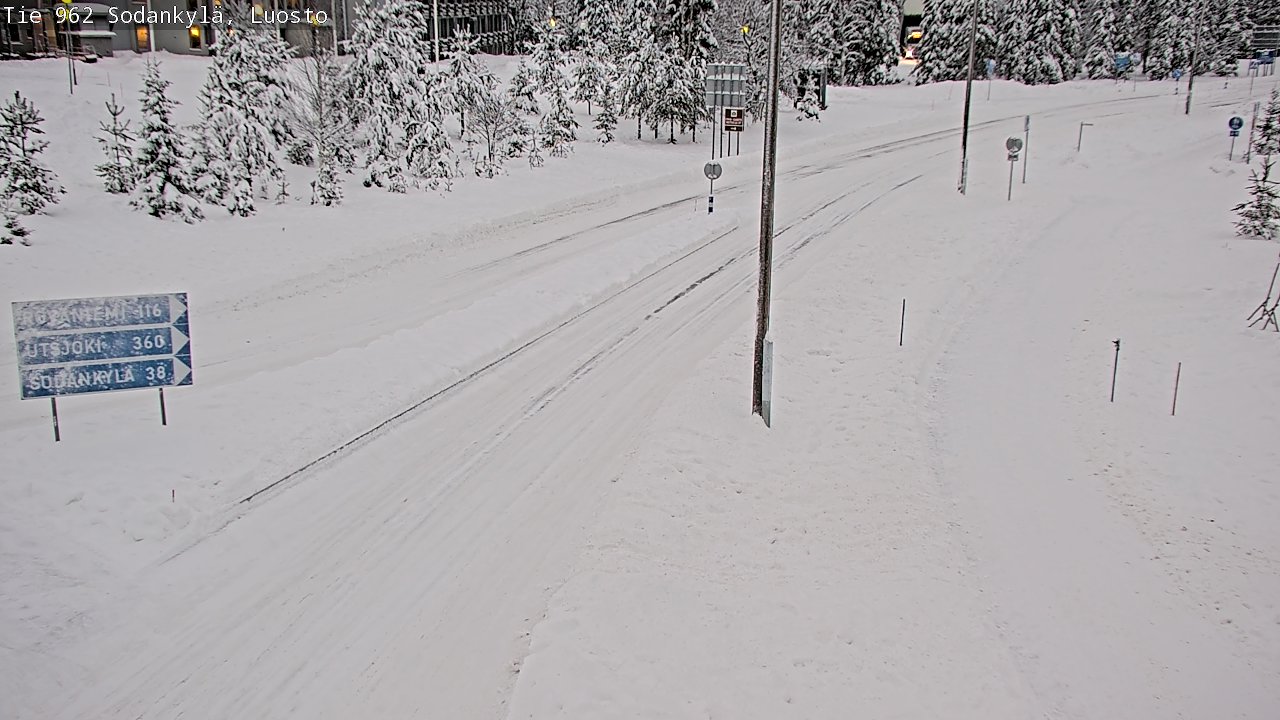 Weather Camera Image Väg 962 Sodankylä, Luosto, Sodankylä, Lappi