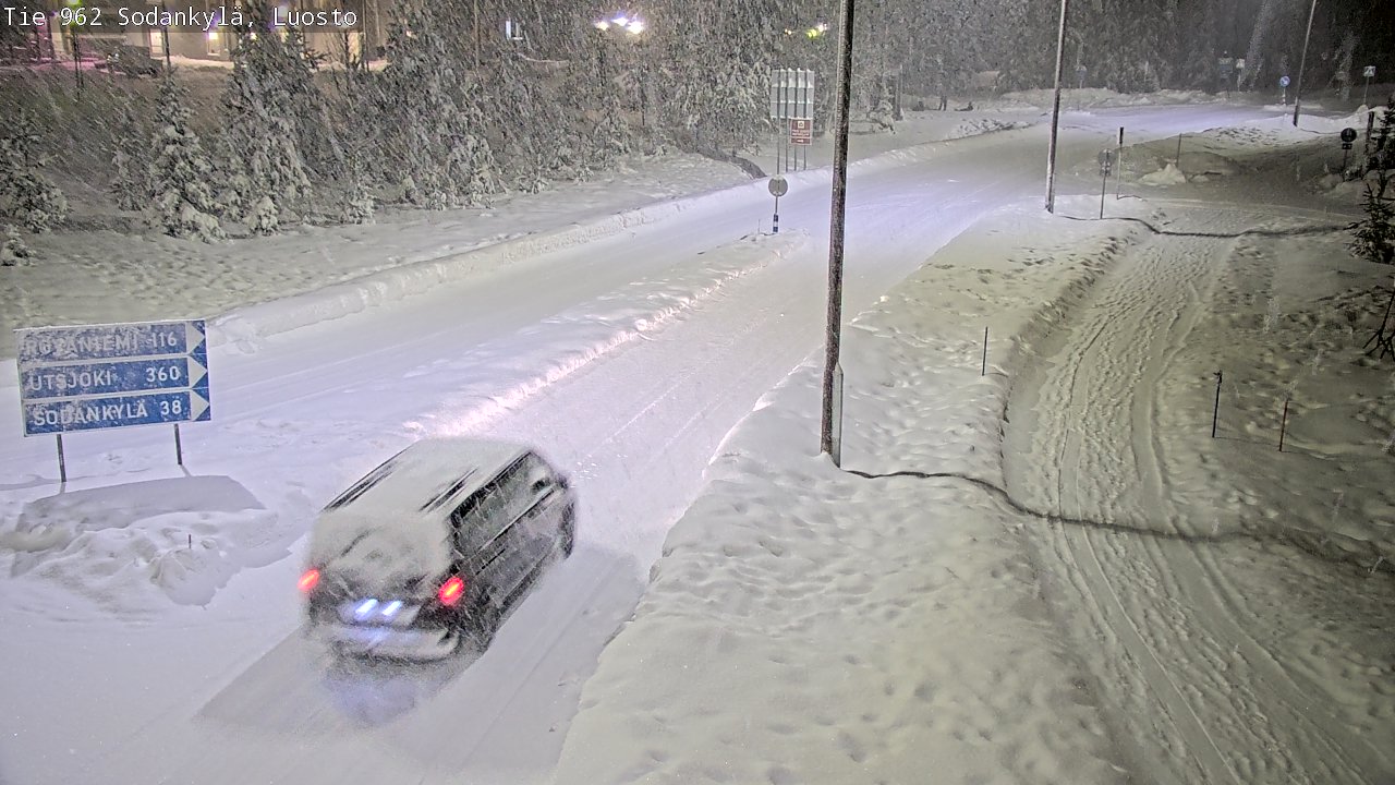 Weather Camera Image Väg 962 Sodankylä, Luosto, Sodankylä, Lappi