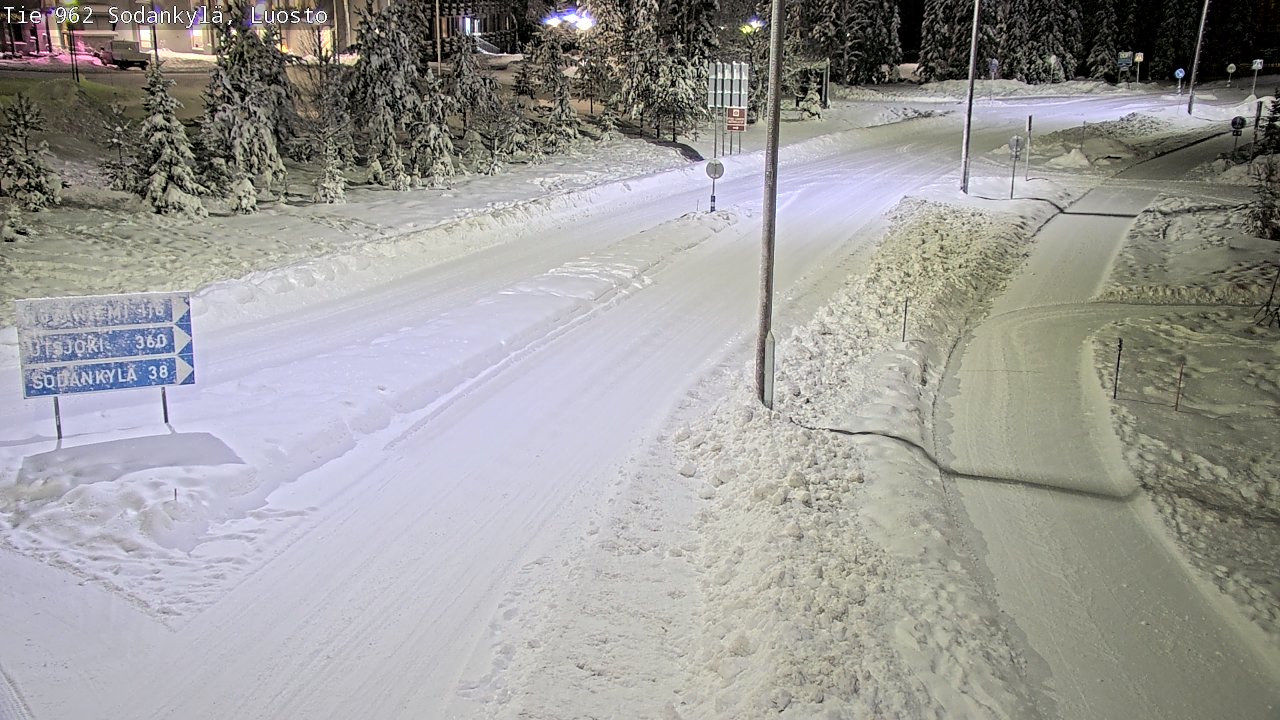 Weather Camera Image Väg 962 Sodankylä, Luosto, Sodankylä, Lappi