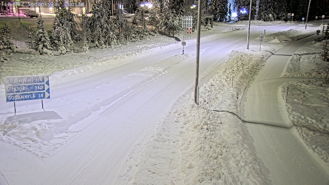 Weather Camera Image Väg 962 Sodankylä, Luosto, Sodankylä, Lappi