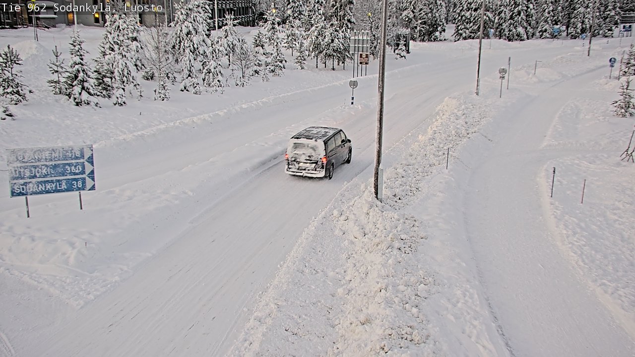 Weather Camera Image Väg 962 Sodankylä, Luosto, Sodankylä, Lappi