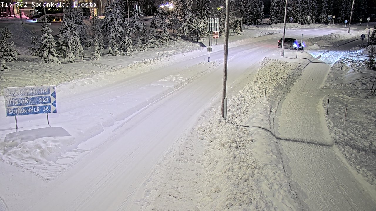 Weather Camera Image Väg 962 Sodankylä, Luosto, Sodankylä, Lappi