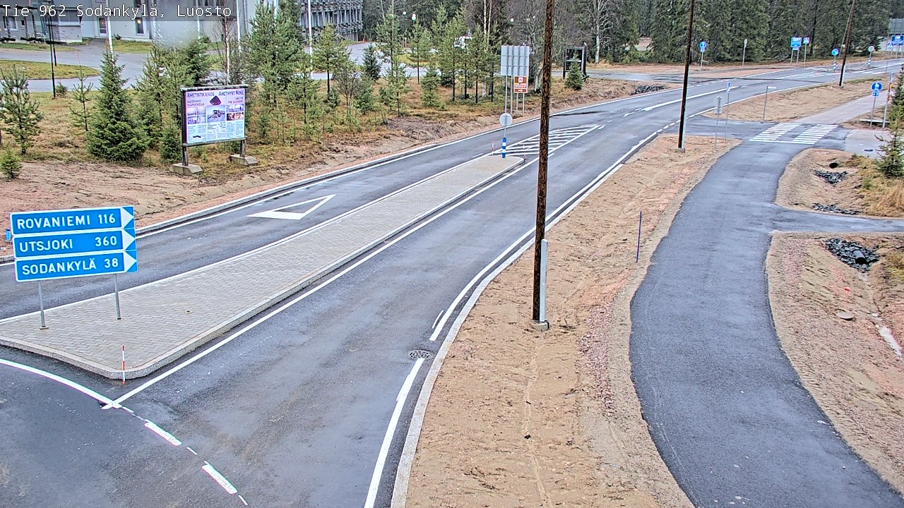 Weather Camera Image Väg 962 Sodankylä, Luosto, Sodankylä, Lappi