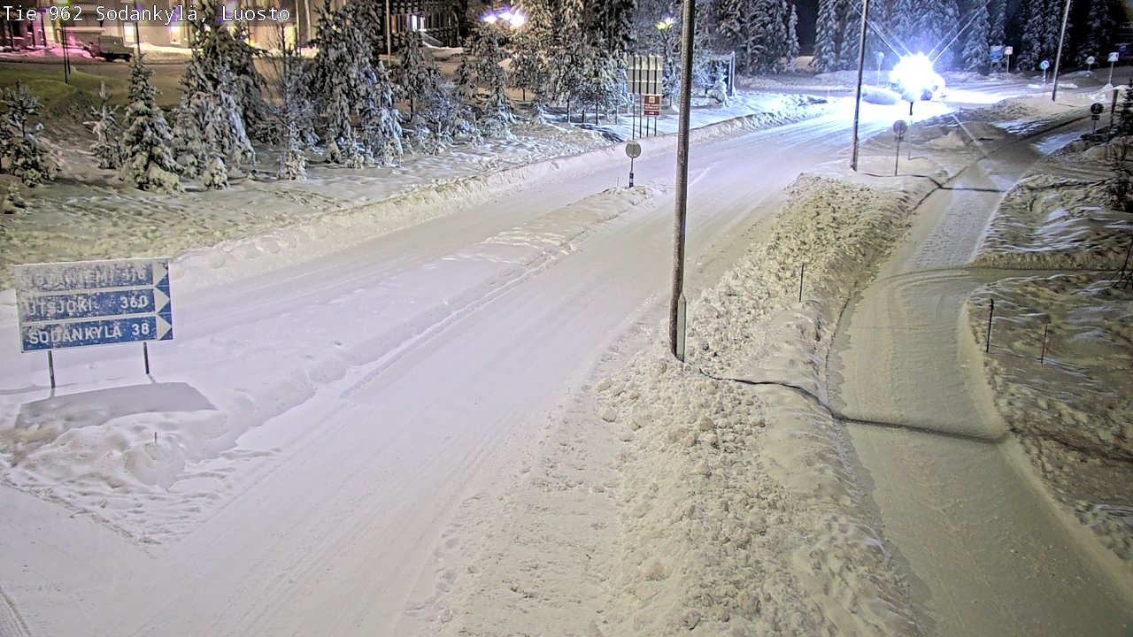 Weather Camera Image Väg 962 Sodankylä, Luosto, Sodankylä, Lappi