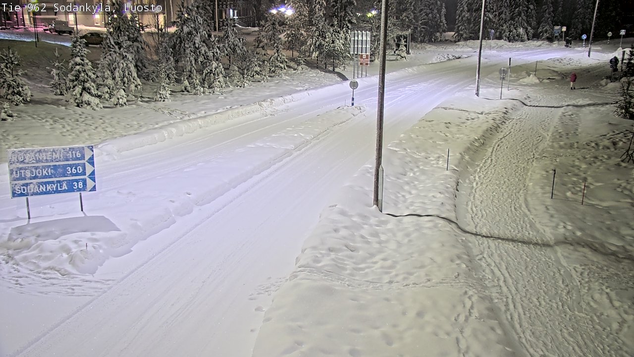 Weather Camera Image Väg 962 Sodankylä, Luosto, Sodankylä, Lappi