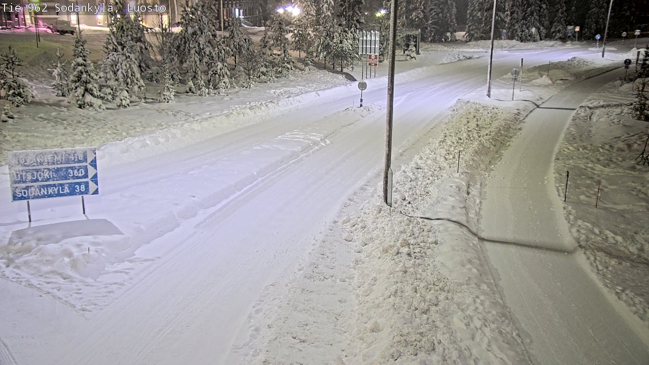 Weather Camera Image Väg 962 Sodankylä, Luosto, Sodankylä, Lappi