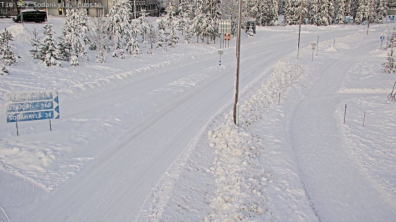 Weather Camera Image Väg 962 Sodankylä, Luosto, Sodankylä, Lappi