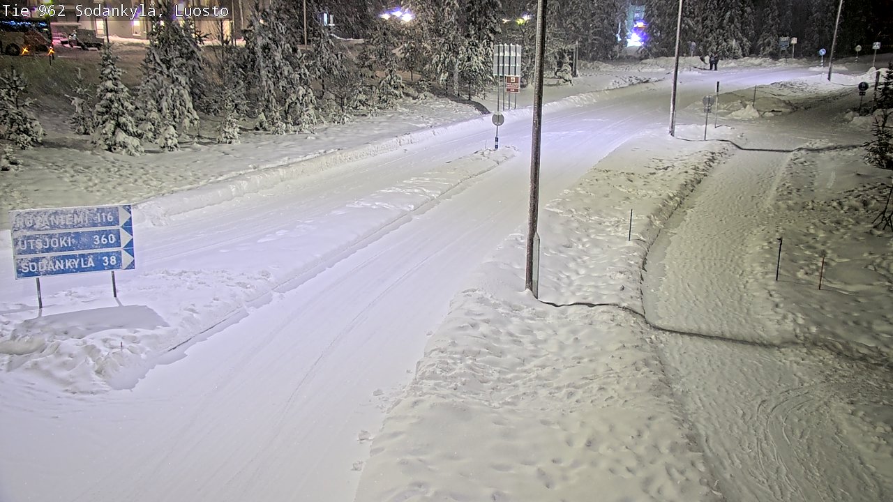 Weather Camera Image Väg 962 Sodankylä, Luosto, Sodankylä, Lappi