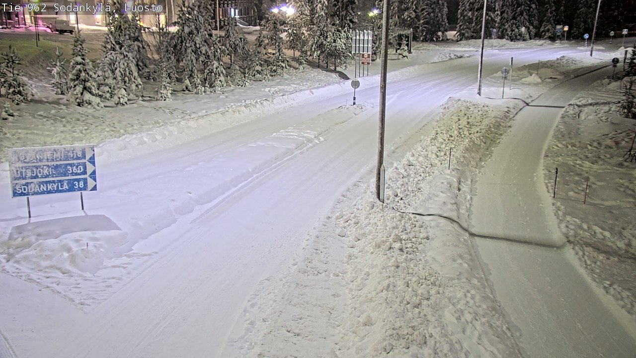 Weather Camera Image Väg 962 Sodankylä, Luosto, Sodankylä, Lappi
