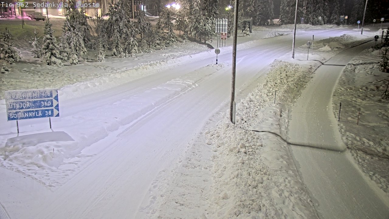 Weather Camera Image Väg 962 Sodankylä, Luosto, Sodankylä, Lappi