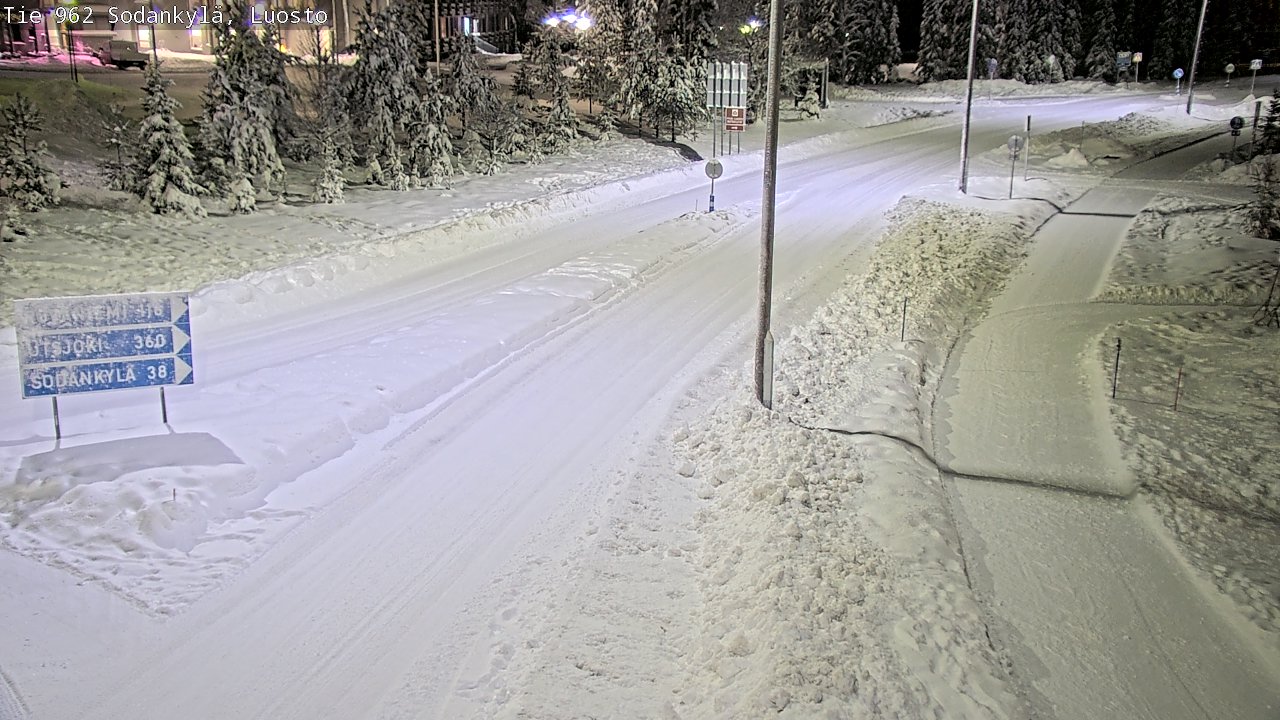 Weather Camera Image Väg 962 Sodankylä, Luosto, Sodankylä, Lappi