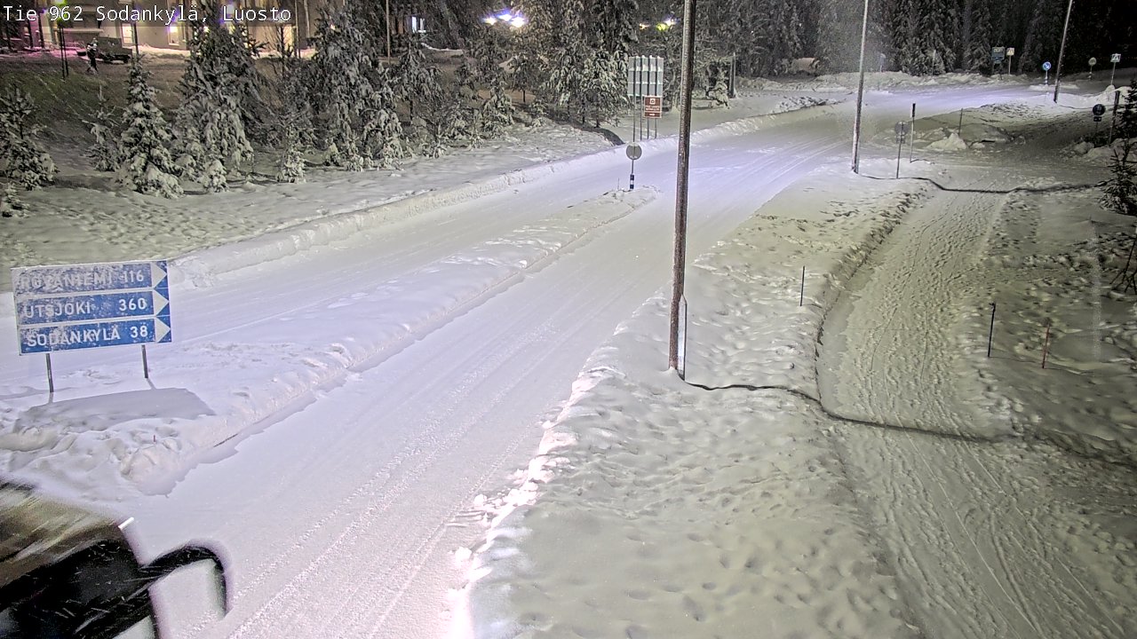 Weather Camera Image Väg 962 Sodankylä, Luosto, Sodankylä, Lappi