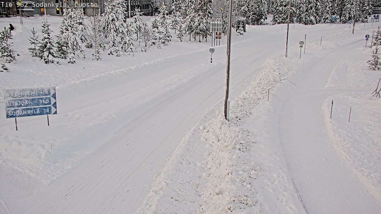Weather Camera Image Väg 962 Sodankylä, Luosto, Sodankylä, Lappi