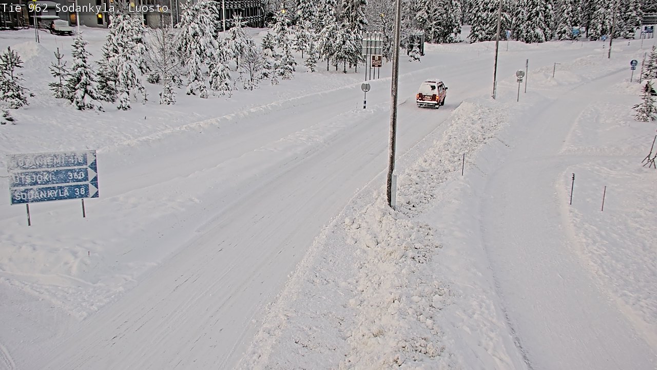 Weather Camera Image Väg 962 Sodankylä, Luosto, Sodankylä, Lappi