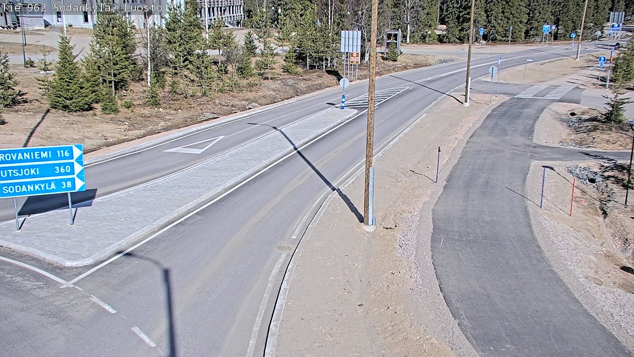 Weather Camera Image Väg 962 Sodankylä, Luosto, Sodankylä, Lappi