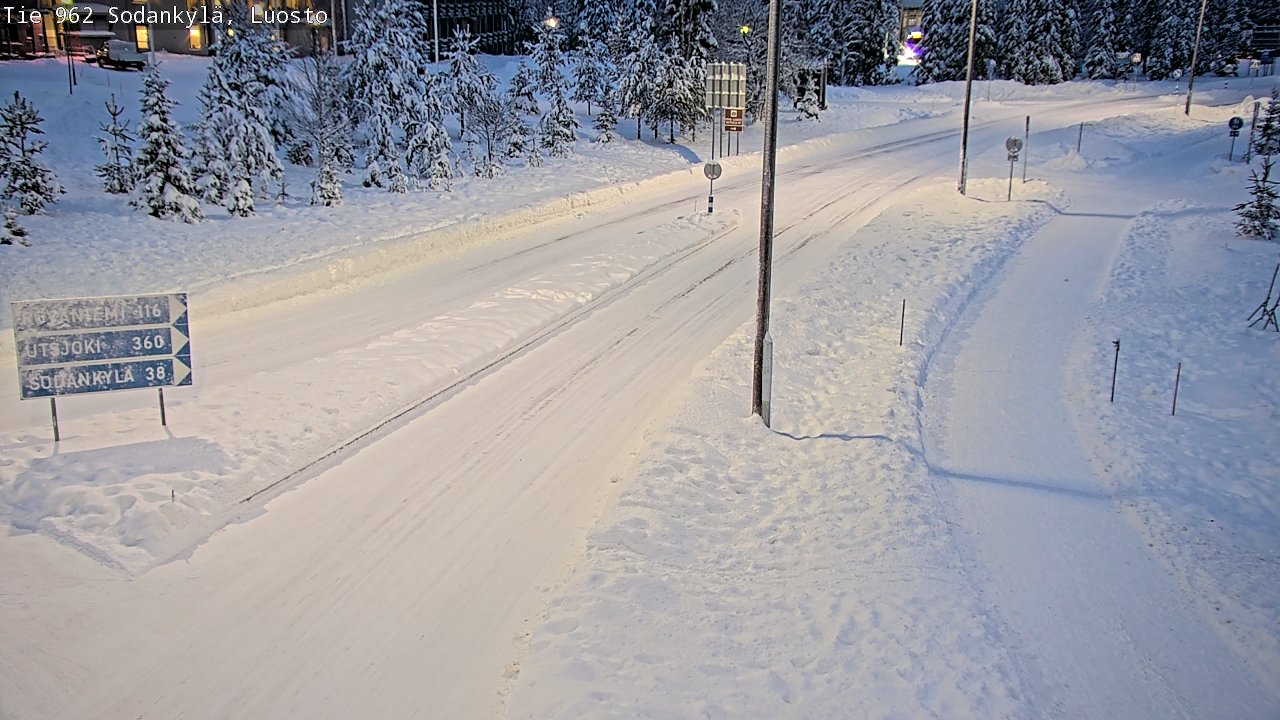 Weather Camera Image Väg 962 Sodankylä, Luosto, Sodankylä, Lappi