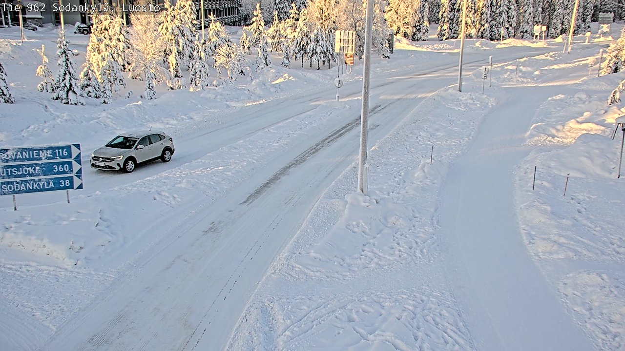 Weather Camera Image Väg 962 Sodankylä, Luosto, Sodankylä, Lappi