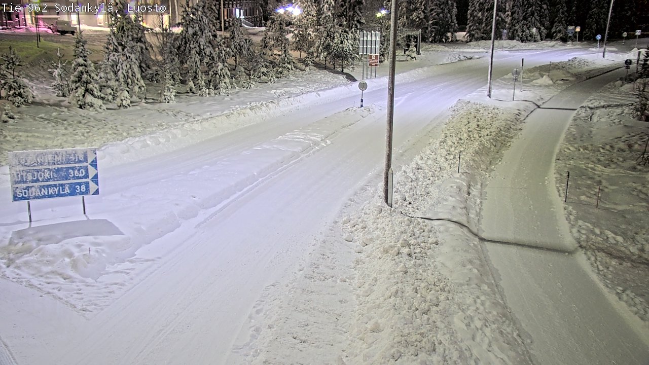 Weather Camera Image Väg 962 Sodankylä, Luosto, Sodankylä, Lappi