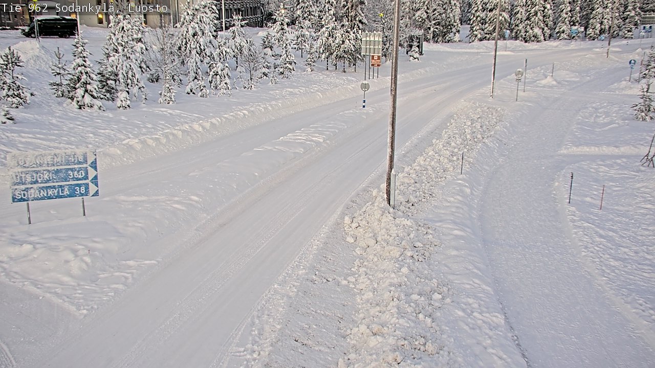 Weather Camera Image Väg 962 Sodankylä, Luosto, Sodankylä, Lappi