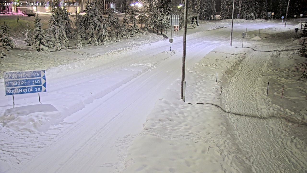 Weather Camera Image Väg 962 Sodankylä, Luosto, Sodankylä, Lappi