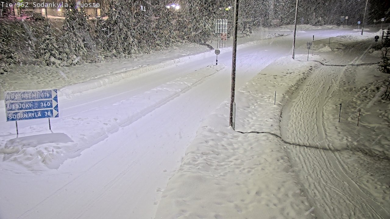 Weather Camera Image Väg 962 Sodankylä, Luosto, Sodankylä, Lappi