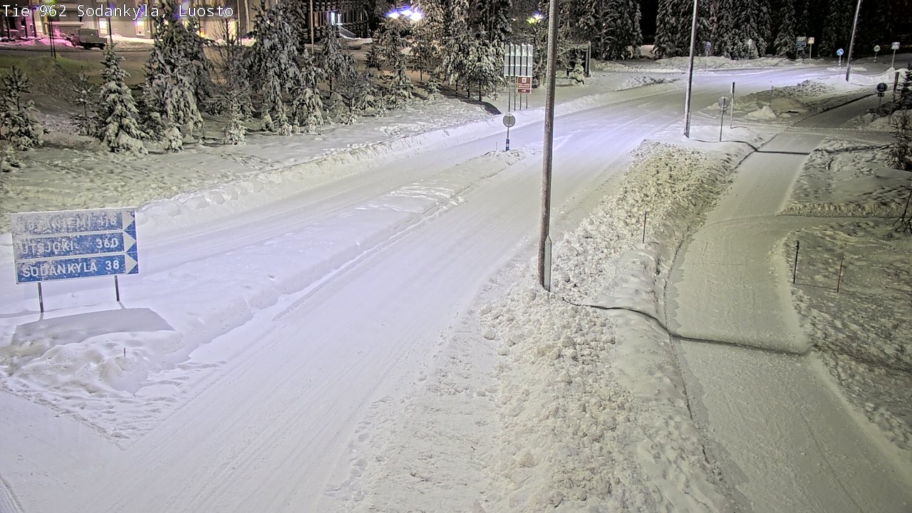 Weather Camera Image Väg 962 Sodankylä, Luosto, Sodankylä, Lappi