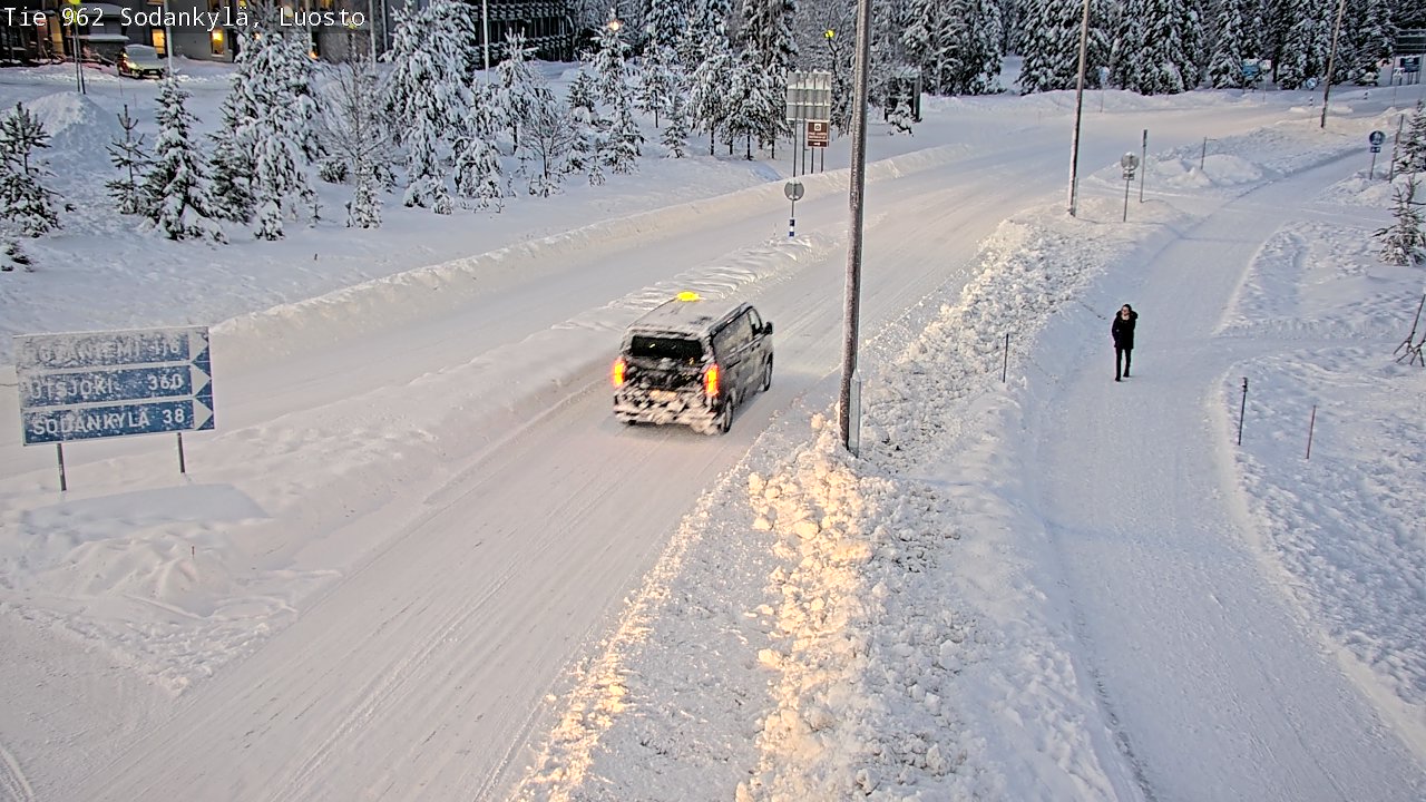 Weather Camera Image Väg 962 Sodankylä, Luosto, Sodankylä, Lappi