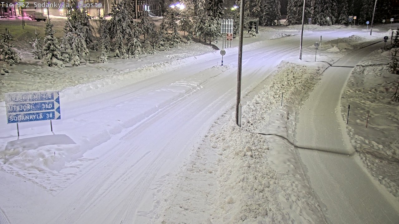 Weather Camera Image Väg 962 Sodankylä, Luosto, Sodankylä, Lappi