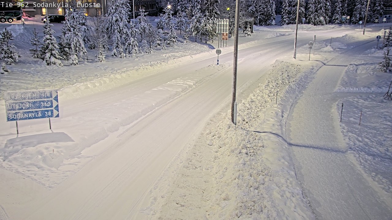 Weather Camera Image Väg 962 Sodankylä, Luosto, Sodankylä, Lappi
