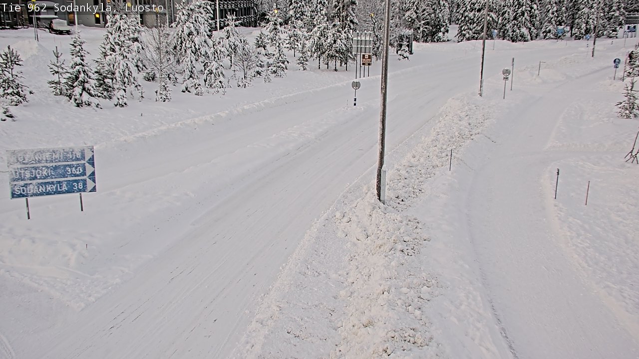 Weather Camera Image Väg 962 Sodankylä, Luosto, Sodankylä, Lappi