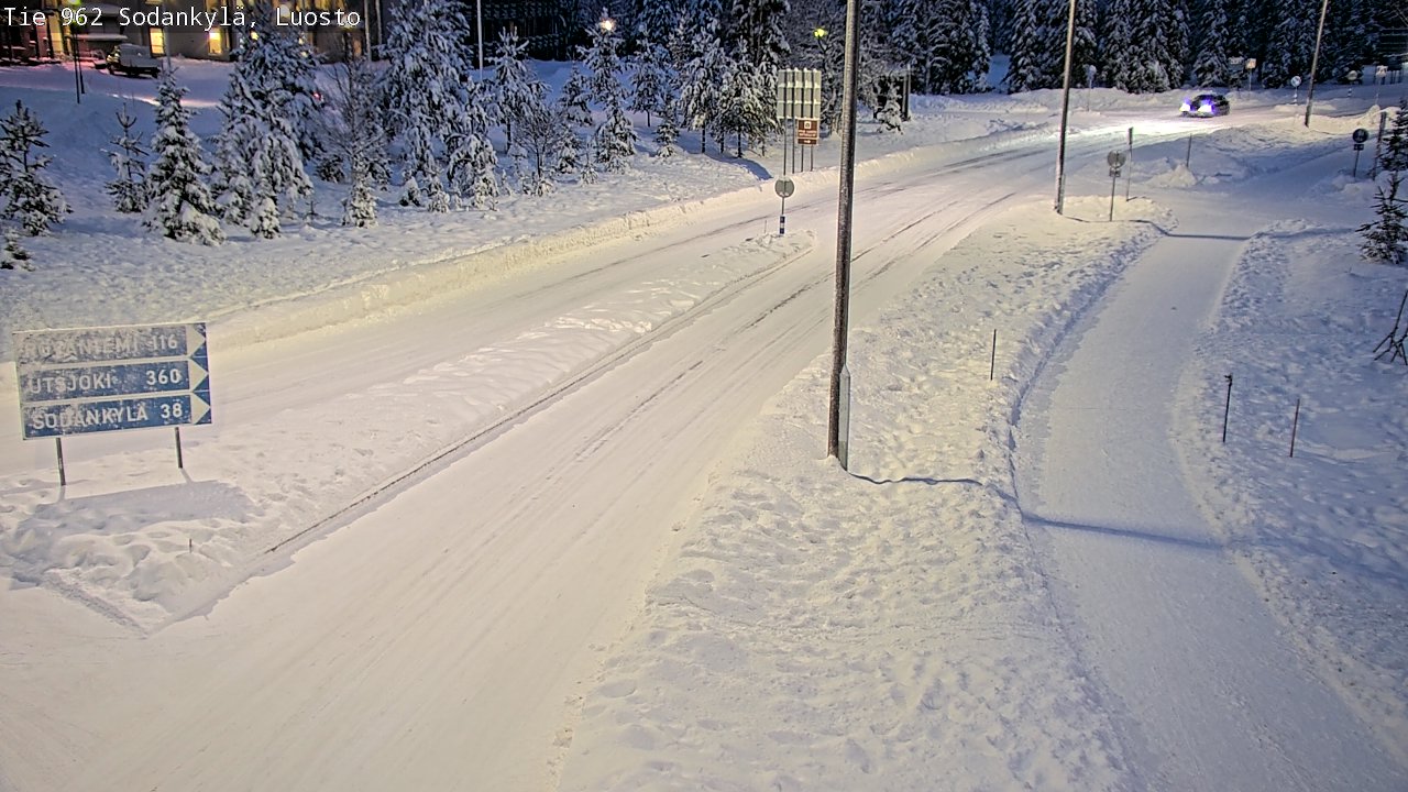 Weather Camera Image Väg 962 Sodankylä, Luosto, Sodankylä, Lappi