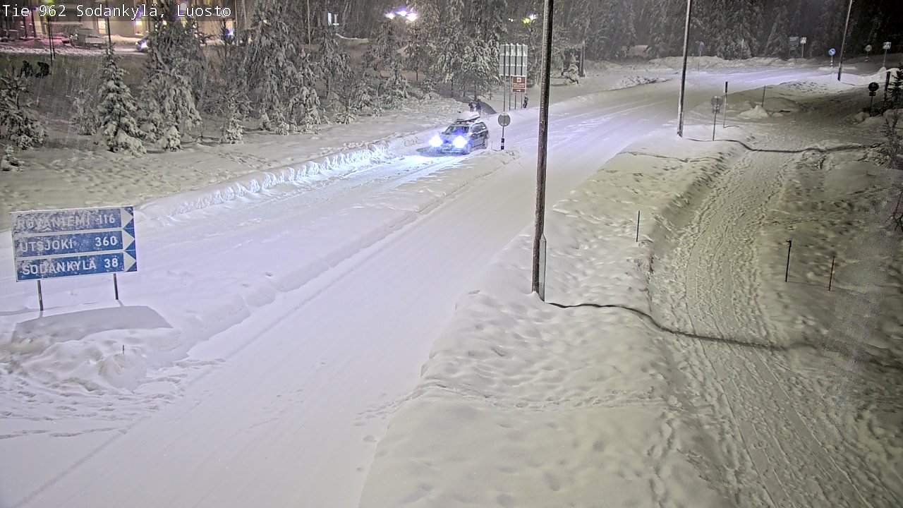 Weather Camera Image Väg 962 Sodankylä, Luosto, Sodankylä, Lappi