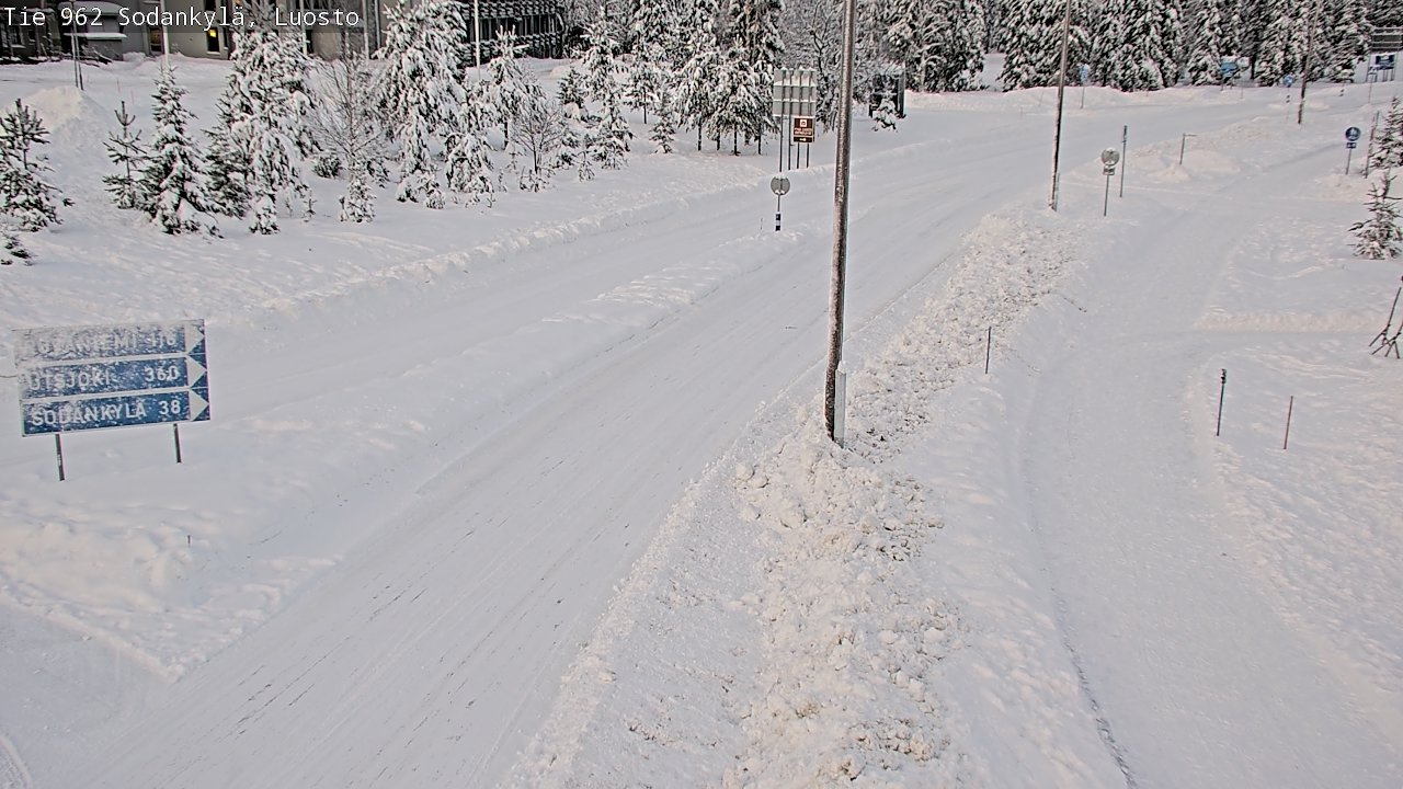 Weather Camera Image Väg 962 Sodankylä, Luosto, Sodankylä, Lappi
