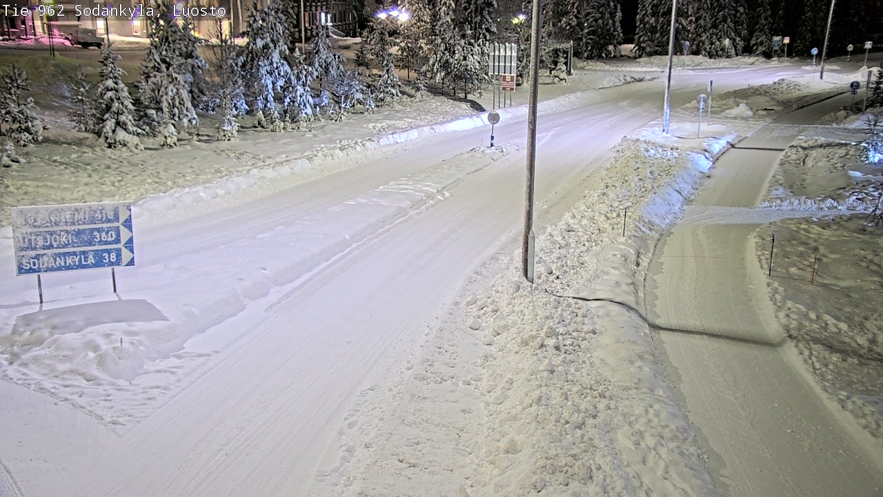 Weather Camera Image Väg 962 Sodankylä, Luosto, Sodankylä, Lappi