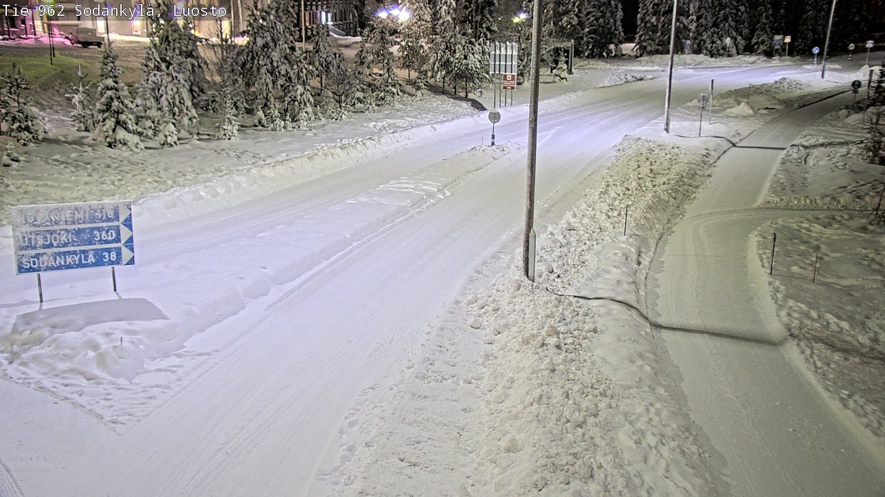 Weather Camera Image Väg 962 Sodankylä, Luosto, Sodankylä, Lappi