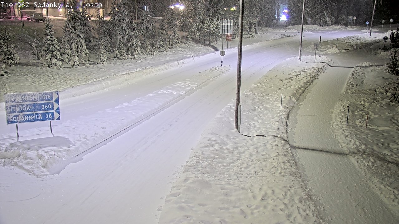 Weather Camera Image Väg 962 Sodankylä, Luosto, Sodankylä, Lappi