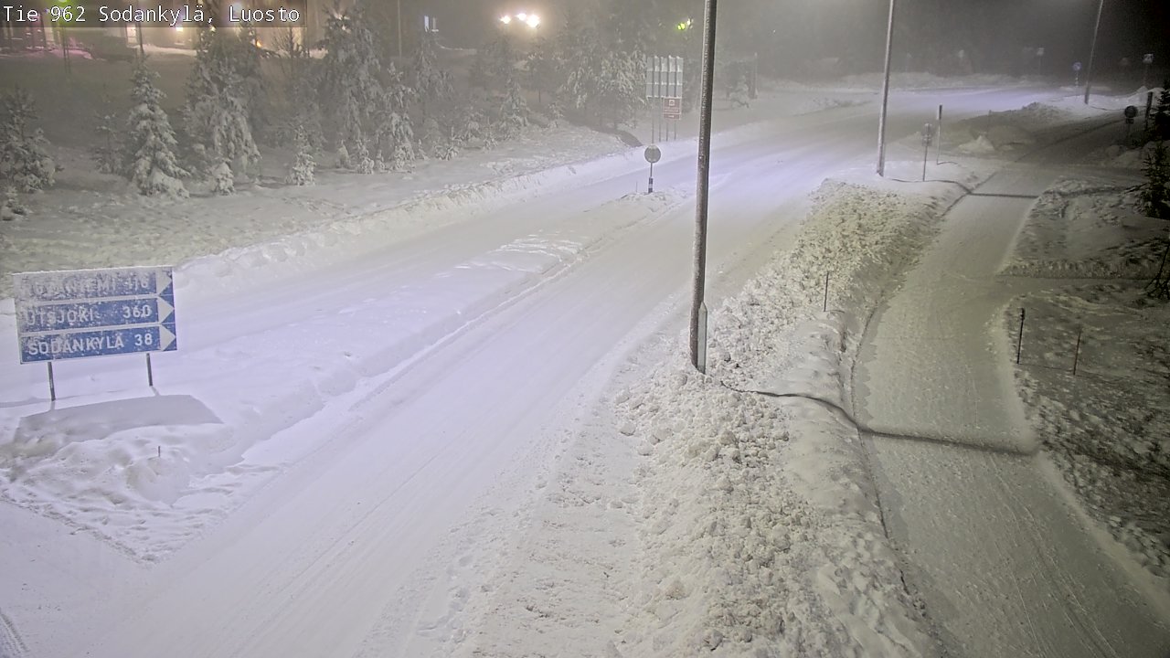 Weather Camera Image Väg 962 Sodankylä, Luosto, Sodankylä, Lappi