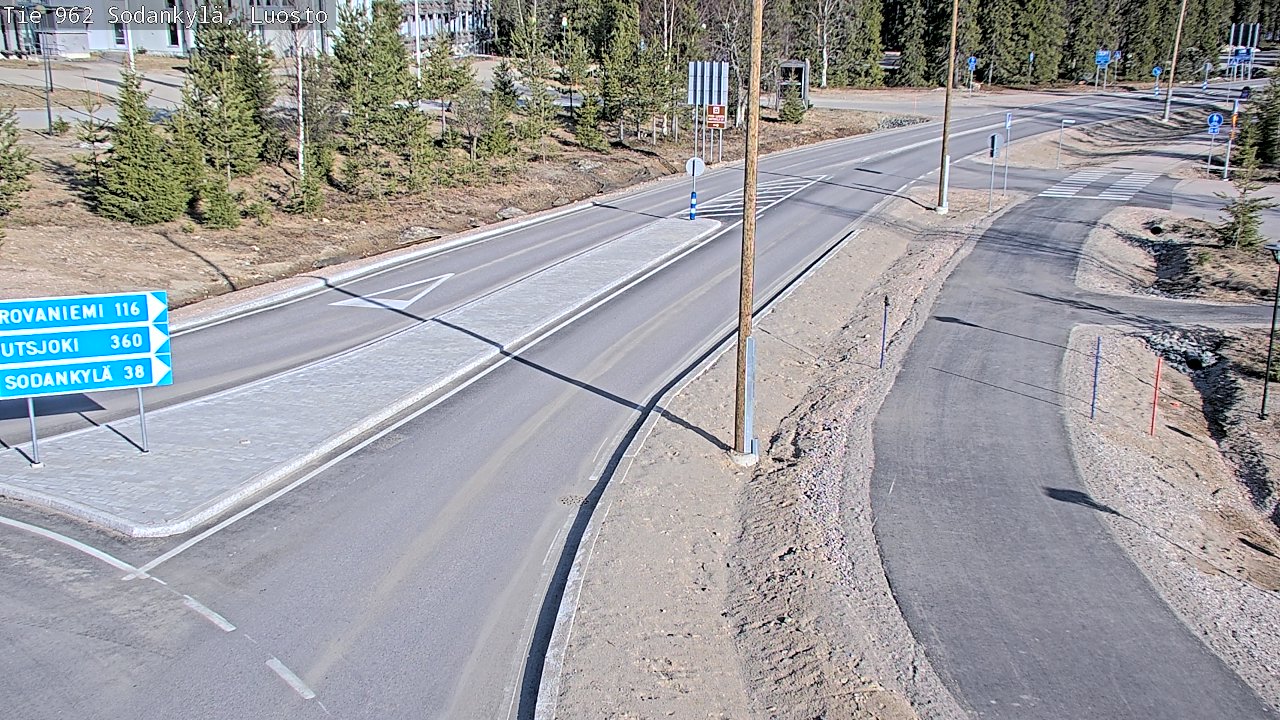Weather Camera Image Väg 962 Sodankylä, Luosto, Sodankylä, Lappi