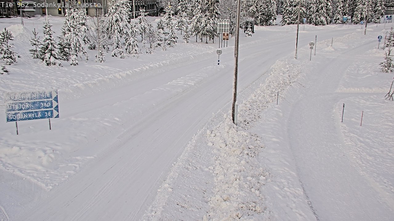 Weather Camera Image Väg 962 Sodankylä, Luosto, Sodankylä, Lappi