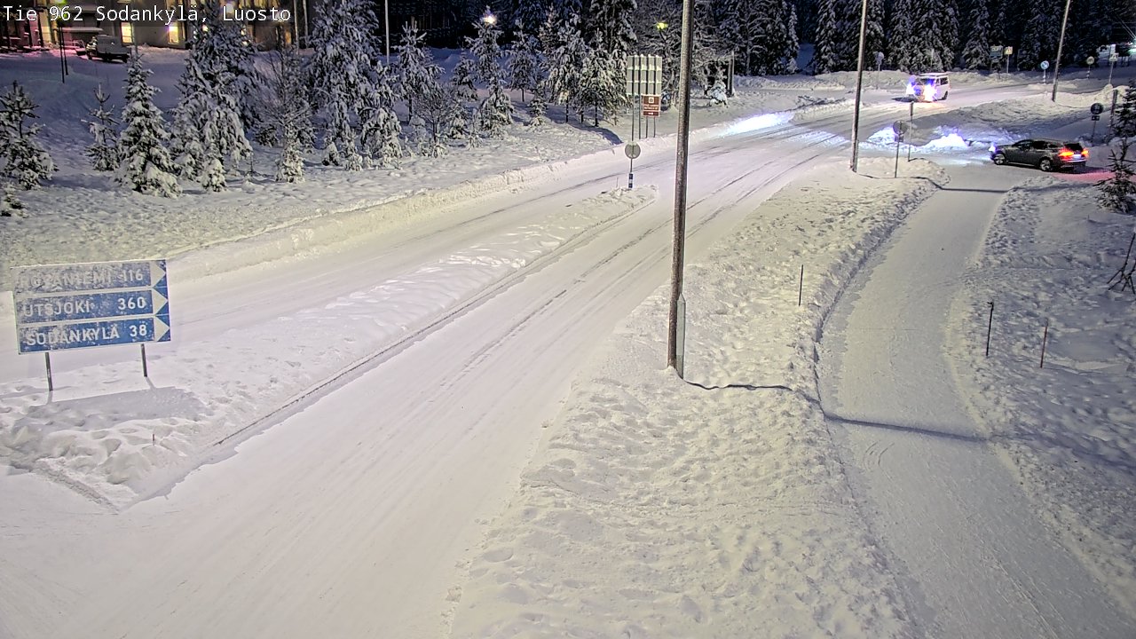 Weather Camera Image Väg 962 Sodankylä, Luosto, Sodankylä, Lappi