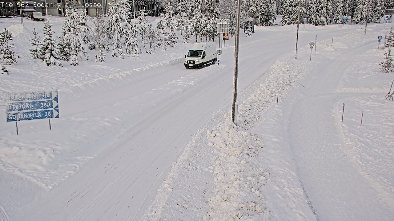 Weather Camera Image Väg 962 Sodankylä, Luosto, Sodankylä, Lappi