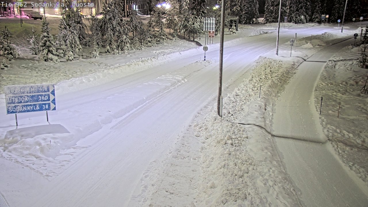 Weather Camera Image Väg 962 Sodankylä, Luosto, Sodankylä, Lappi
