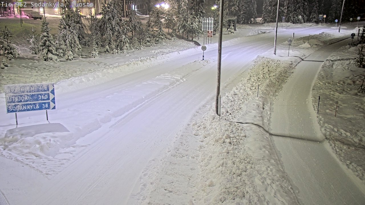 Weather Camera Image Väg 962 Sodankylä, Luosto, Sodankylä, Lappi